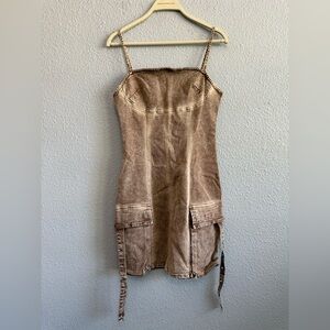 Cherie Los Angeles Cargo Mini Dress Size Large EUC